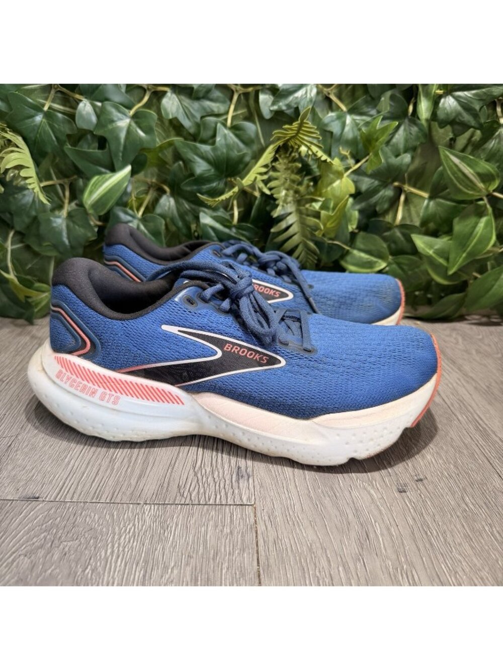 Brooks Womens Glycerin GTS 21 1204091B496 Blue Running Shoes Sneakers Size 8.5 B